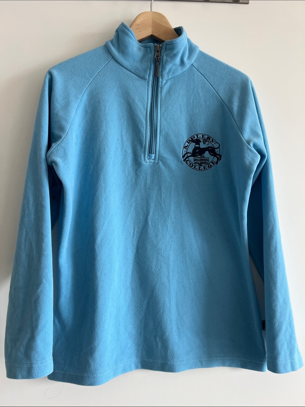 Light Blue Quarter Zip Fleece Pullover